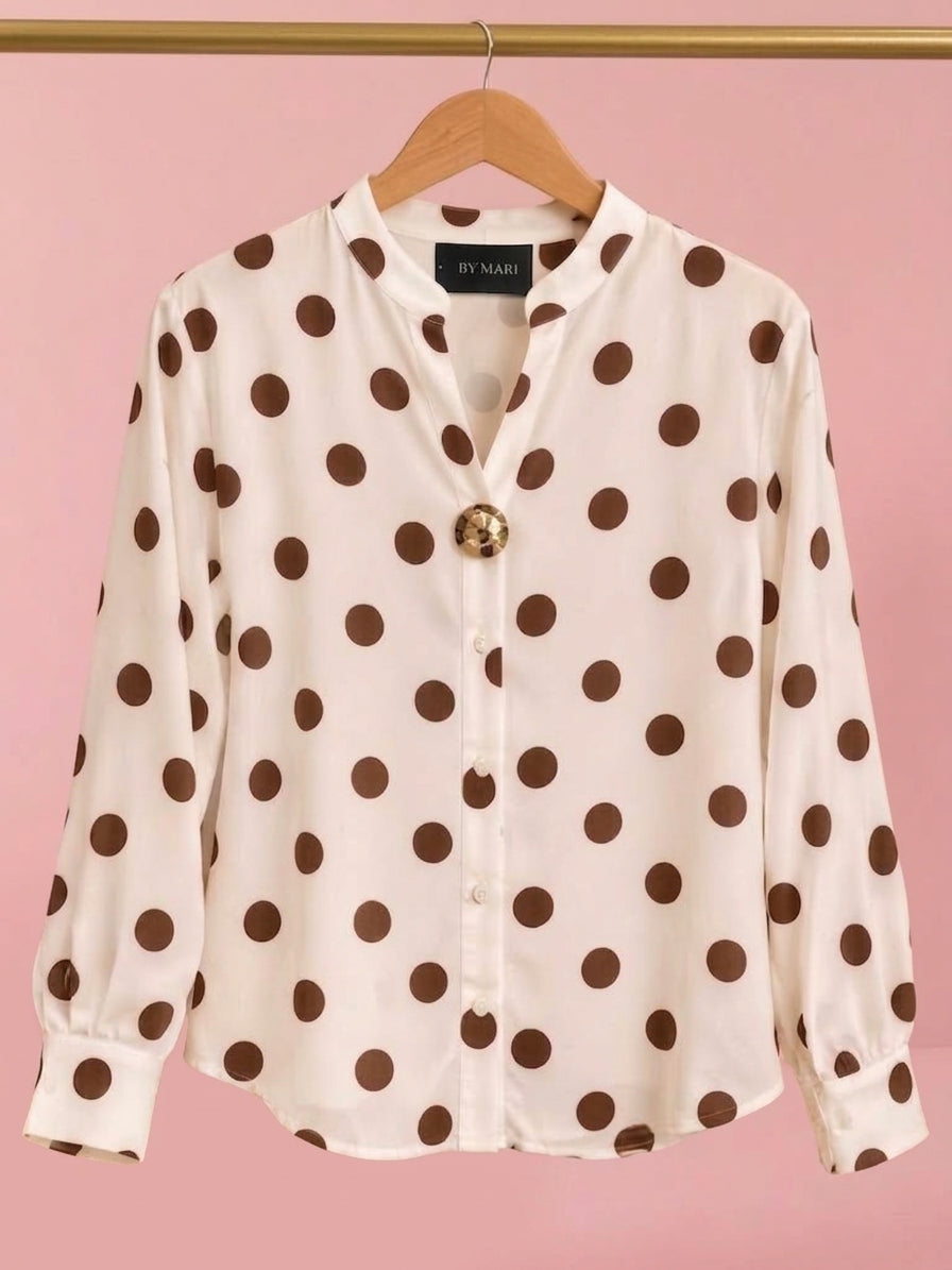 Blusa Lunares - Chocolate