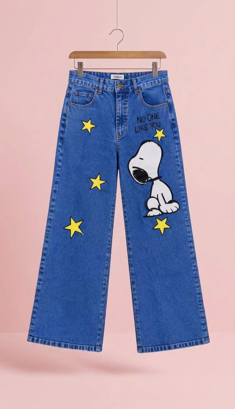 Jeans snoopy "No One Like You"