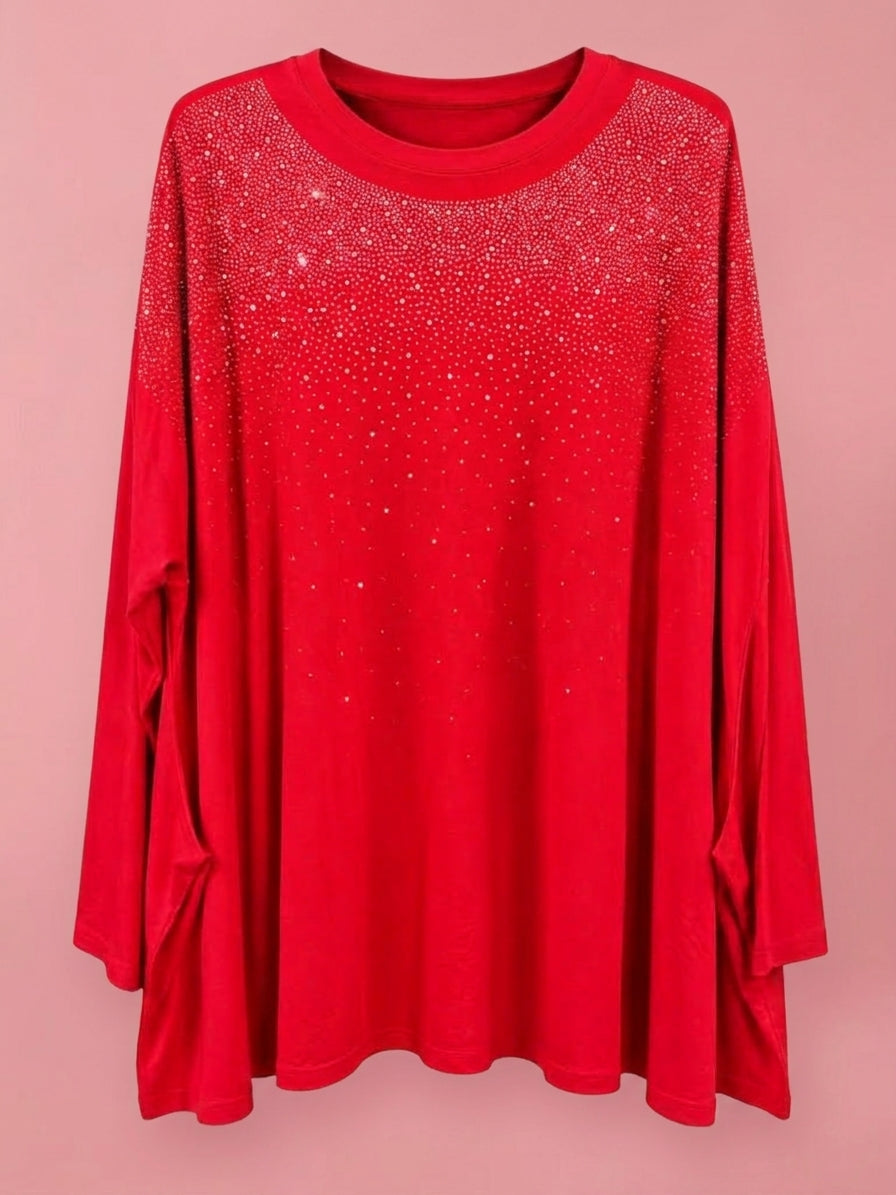 Blusa Roja Destellos de Poder